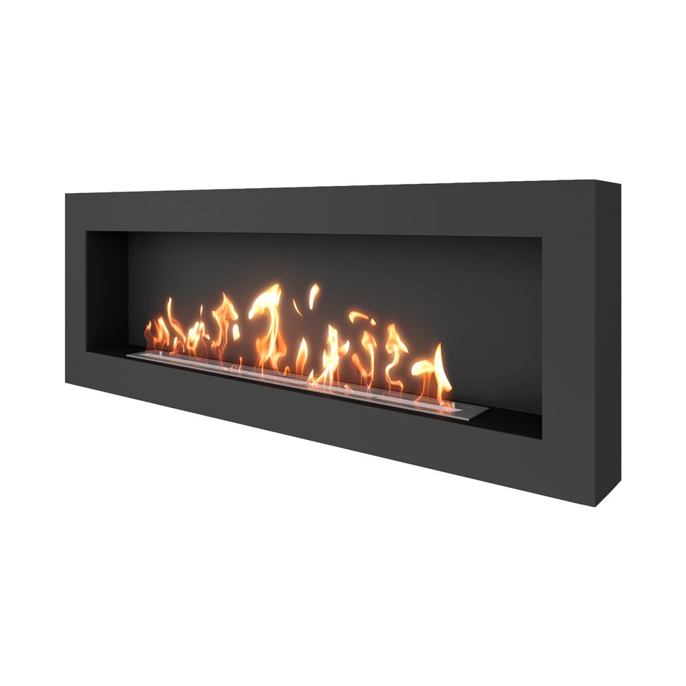 Биокамин SteelHeat WALL GRAND 1800 черный
