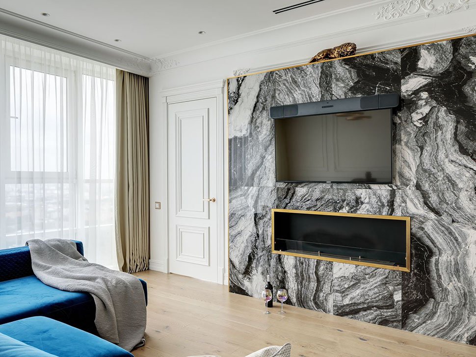 Биокамин встраиваемый SappFire Venera Gold 1300